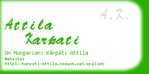 attila karpati business card